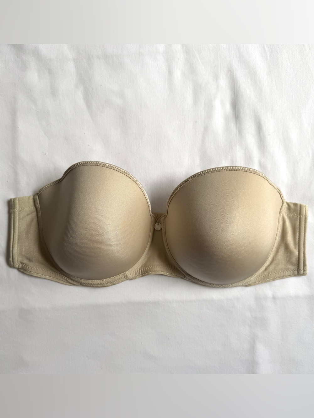 Chantelle Strapless Convertible Bra 36DD Nude Beige Underwire Made in France